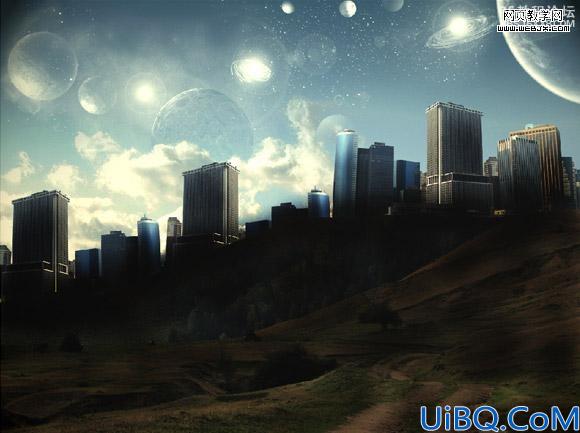 photoshop合成教程:壮丽的概念艺术城市