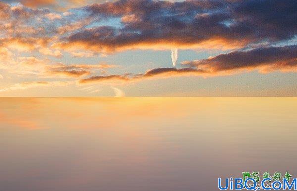 Photoshop合成教程：营造一个落日黄昏中木船驶过湖泊的梦幻场景特效图片