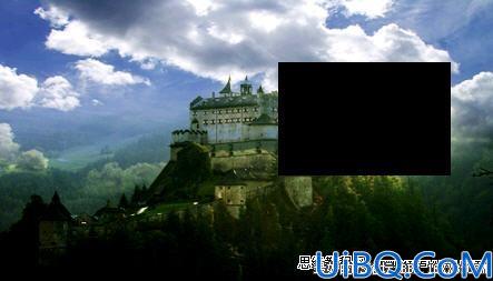 Photoshop合成建筑在山顶的奇幻城堡