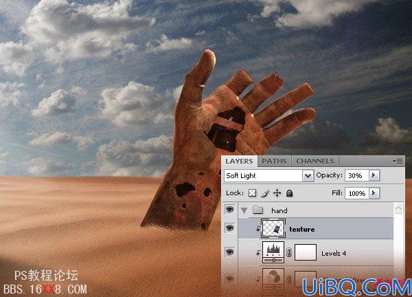 PHOTOSHOP教程:设计一个沙漠场景贺岁片(下)