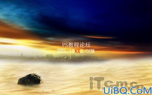 PhotoShop合成神奇的沙漠海市蜃楼景观的教程