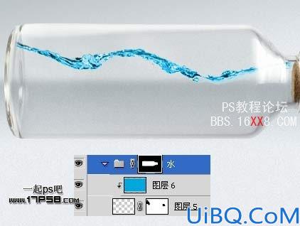 Photoshop合成在瓶子里游泳的鲨鱼