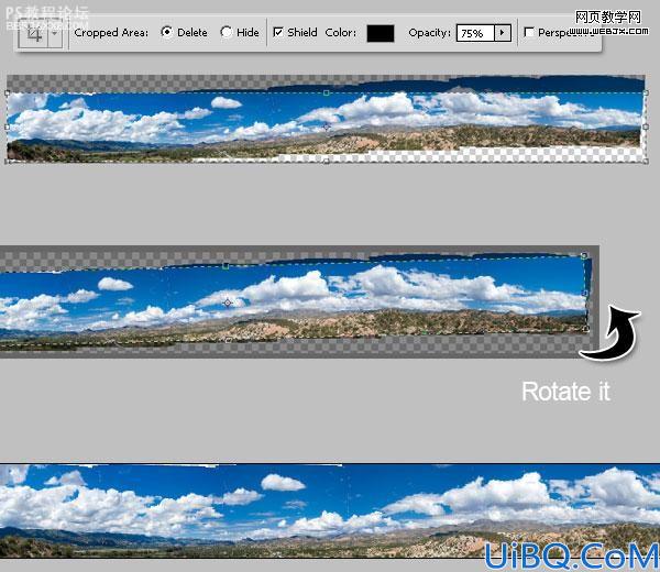 Photoshop用几张小图合成一幅全景图