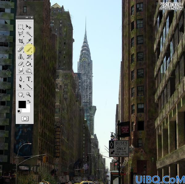 photoshop合成教程:废弃的大都市