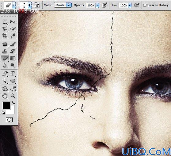 Photoshop教程简单合成教程:裂开的脸蛋
