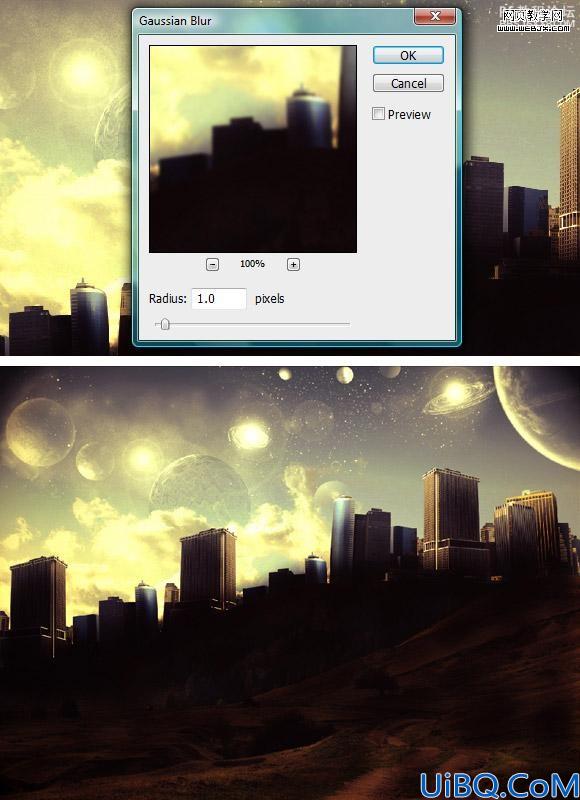 photoshop合成教程:壮丽的概念艺术城市