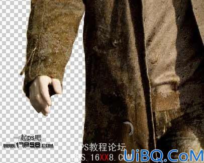 Photoshop合成走在路上的带刀武士
