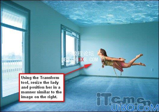 PhotoShop合成奇幻的室内水底世界的教程