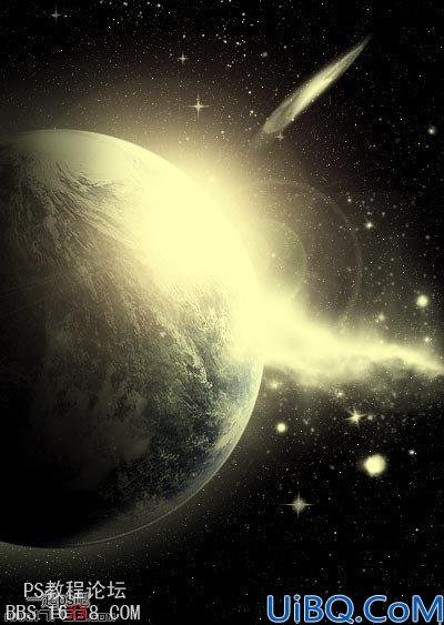 Photoshop简单合成漂亮的宇宙星体