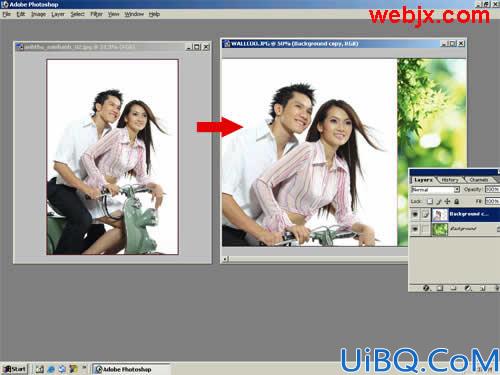 人物和风景照片的简单的合成，Photoshop教程(1)