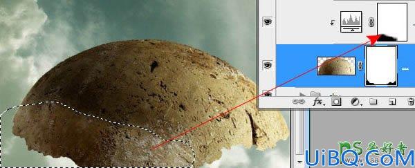 Photoshop合成教程：合成科幻效果的古老树屋-天空中飞翔的古树效果