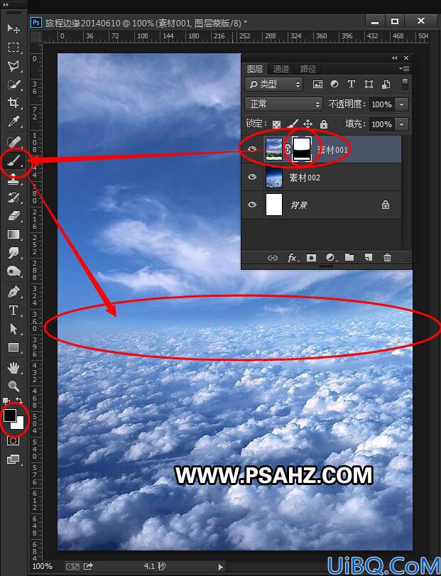 Photoshop电影海报合成教程：合成天上行驶的终极列车，天堂列车效果图