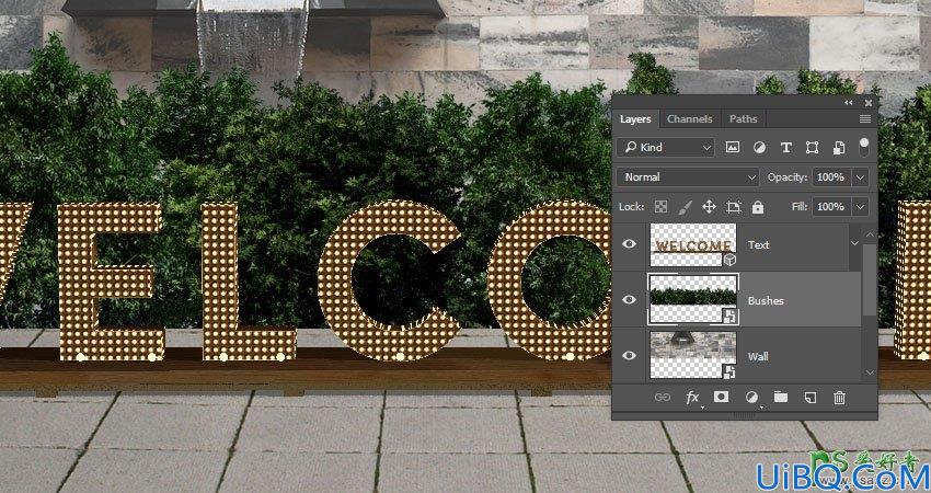 利用新版Photoshop软件中的3D工具制作立体风格的矩阵LED字体，LED字效