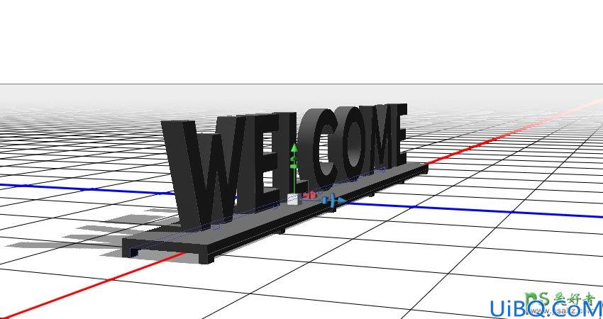 利用新版Photoshop软件中的3D工具制作立体风格的矩阵LED字体，LED字效
