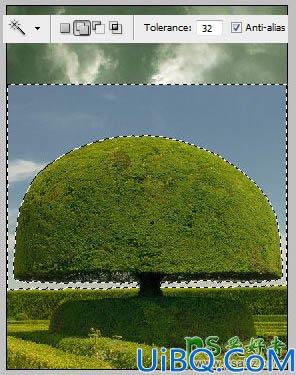 Photoshop合成教程：合成科幻效果的古老树屋-天空中飞翔的古树效果