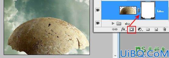 Photoshop合成教程：合成科幻效果的古老树屋-天空中飞翔的古树效果