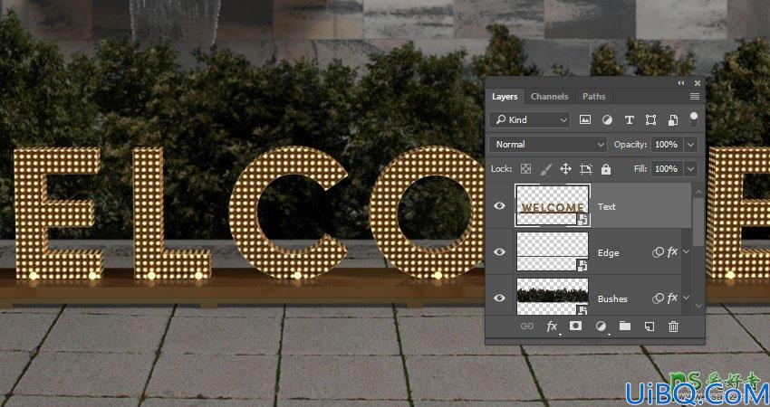 利用新版Photoshop软件中的3D工具制作立体风格的矩阵LED字体，LED字效