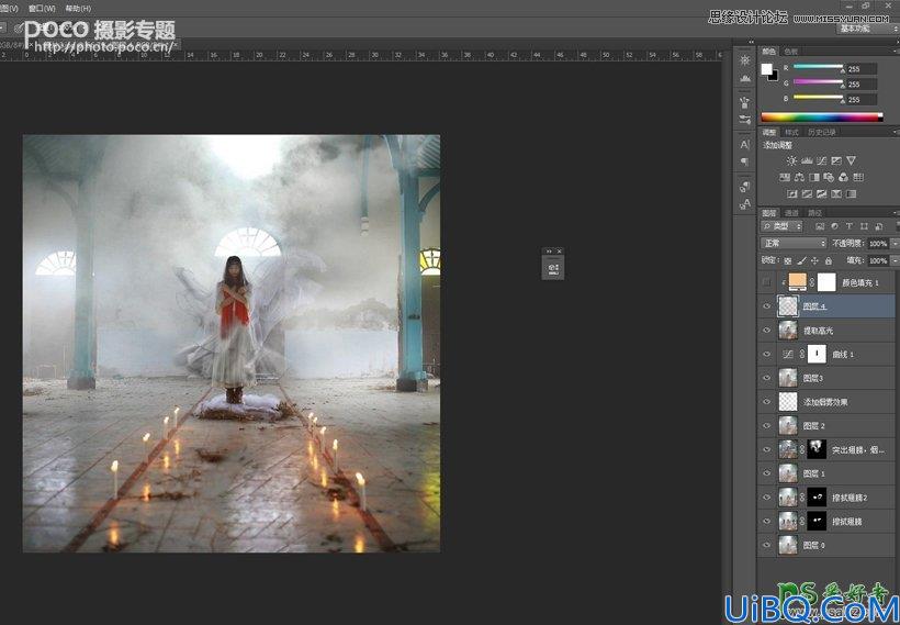 Photoshop合成教程：图文并茂教你后期合成飘渺梦幻的美女人像作品
