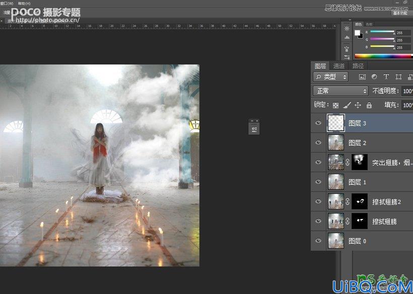 Photoshop合成教程：图文并茂教你后期合成飘渺梦幻的美女人像作品