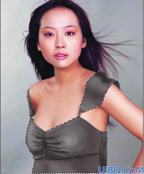 Photoshop巧为花衣美女“换”衣服