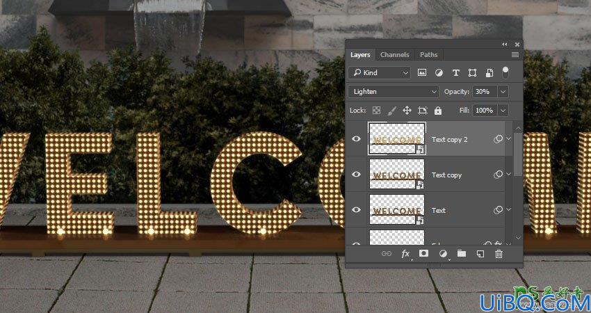 利用新版Photoshop软件中的3D工具制作立体风格的矩阵LED字体，LED字效