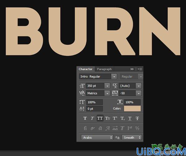 Photoshop金属字效教程：设计炫酷的燃烧效果3D立体艺术字体，火焰金属字
