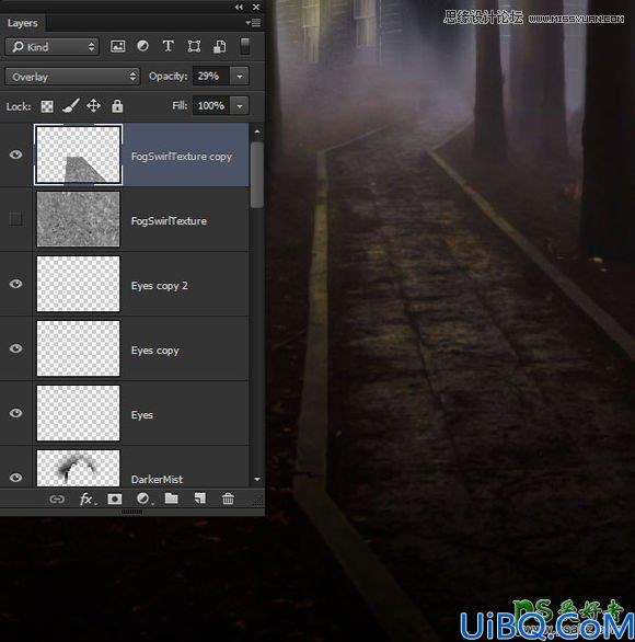 Photoshop图像合成实例教程：创意打造一幅黑暗森林里恐怖的鬼屋效果图