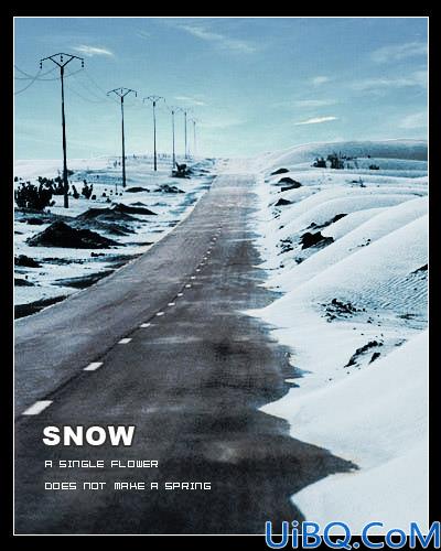 Photoshop合成教程:沙漠变雪景