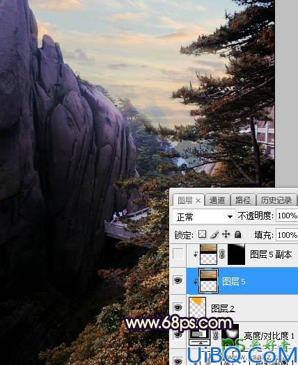 Photoshop风景照调色教程：给气势磅礴的风光大片调出大气的霞光色