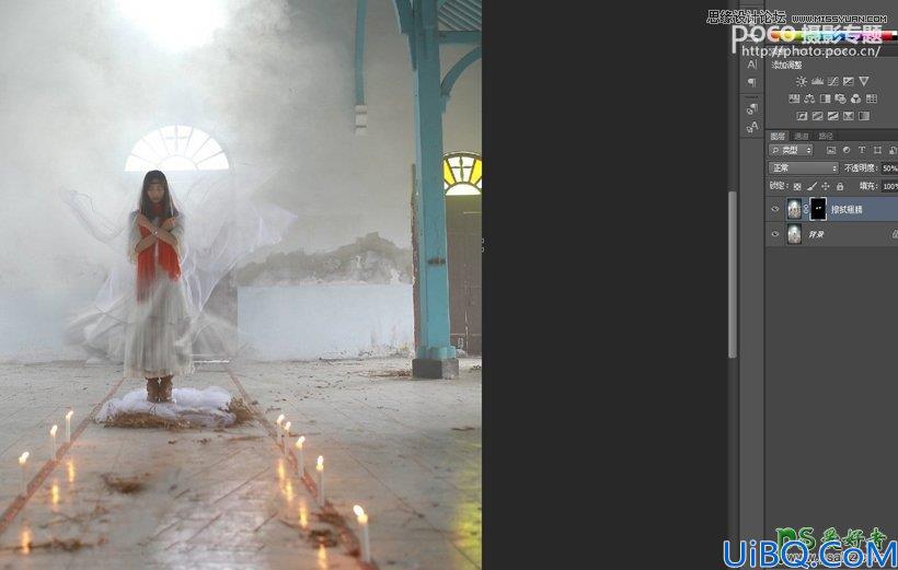 Photoshop合成教程：图文并茂教你后期合成飘渺梦幻的美女人像作品