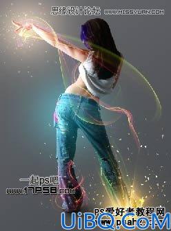 photoshop合成光电美女艺术照效果图片