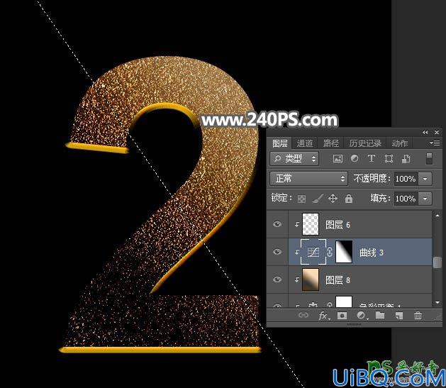 Photoshop文字特效教程实例：学习制作华丽的金色沙粒字，沙金立体艺术字