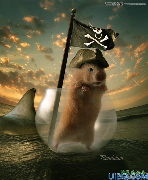 Photoshop创意合成可爱的松鼠海盗船长_海盗鼠船长教程实例