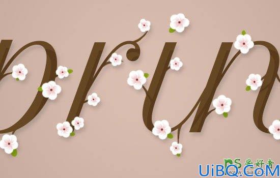 Photoshop文字特效教程：学习制作清新可爱的黄朵艺术字，春天花