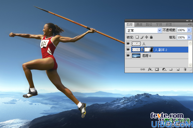 Photoshop创意人像合成教程实例：火焰视觉特效与运动人物的完美结合