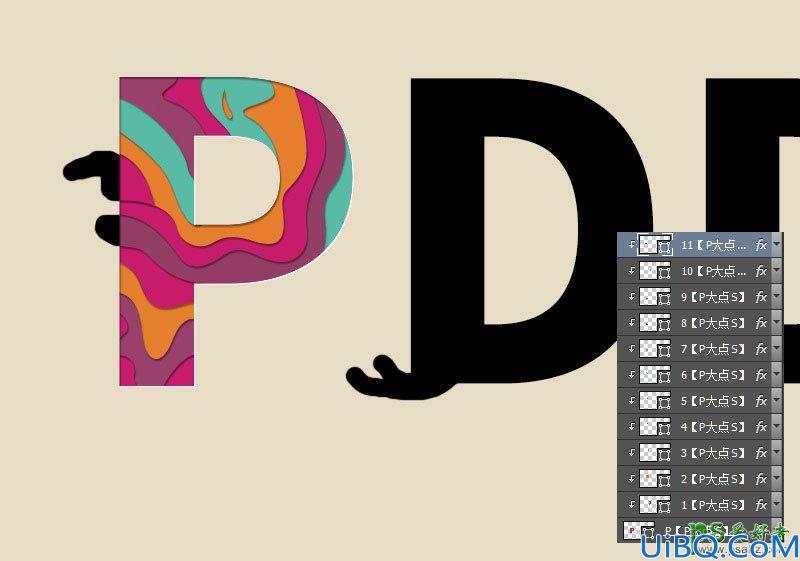 Photoshop字效教程：学习设计漂亮的油漆溢出特效的艺术字，流体字。
