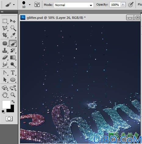 Photoshop创意文字设计教程：制作色彩斑斓的光斑字体，个性的发光艺术字
