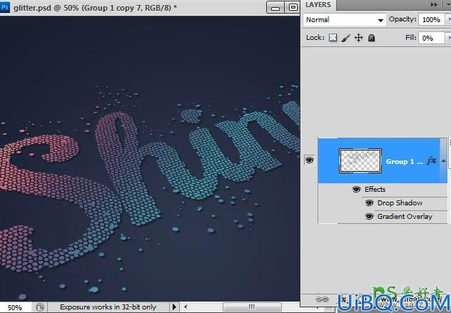 Photoshop创意文字设计教程：制作色彩斑斓的光斑字体，个性的发光艺术字