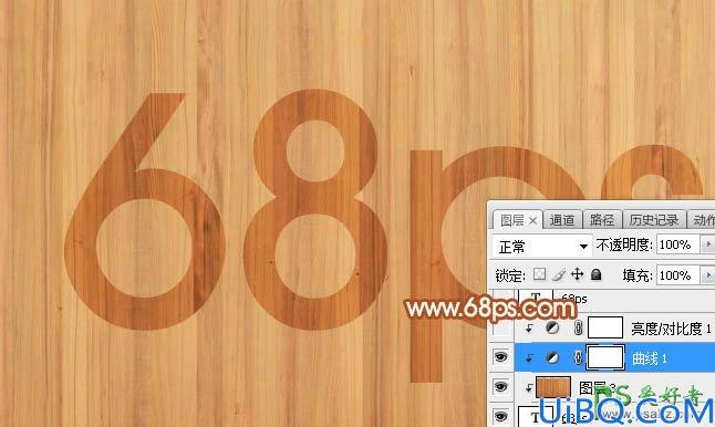 Photoshop文字特效教程：学习制作逼真质感的木板浮雕字-木质纹理雕刻字