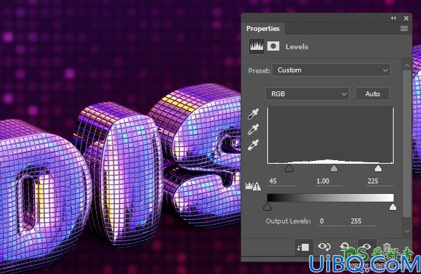学习用Photoshop软件中自带的3D工具制作dj舞厅灯光闪烁效果的三维立体字