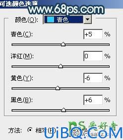 Photoshop调色教程：给河边上自拍的清纯玉腿少女艺术照调出唯美的青蓝色
