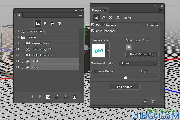 利用PHOTOSHOP 3D工具设计细腻的浮雕花纹立体字-花纹艺术字体