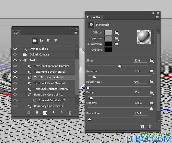 利用PHOTOSHOP 3D工具设计细腻的浮雕花纹立体字-花纹艺术字体