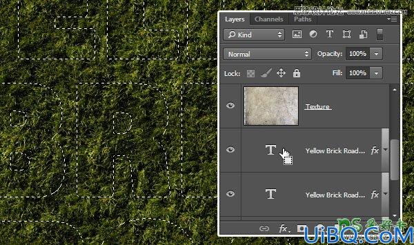 运用Photoshop纹理素材和图层样式设计一例超逼真质感的金色砖块字体特效