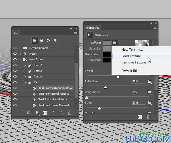 利用PHOTOSHOP 3D工具设计细腻的浮雕花纹立体字-花纹艺术字体