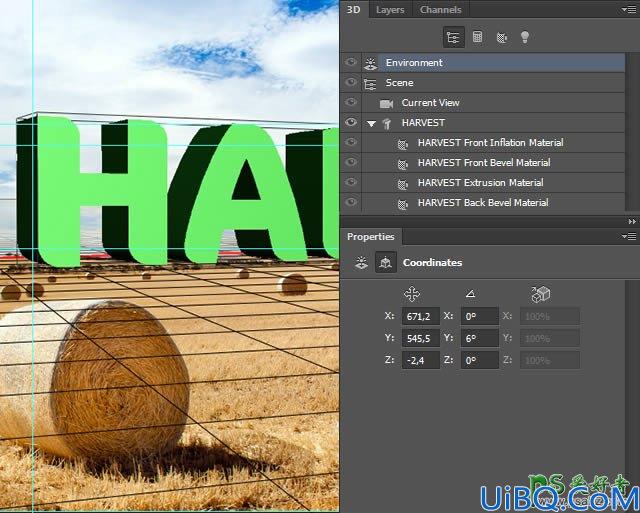 Photoshop立体字教程：设计一例个性十足的草堆立体字-草堆字体效果