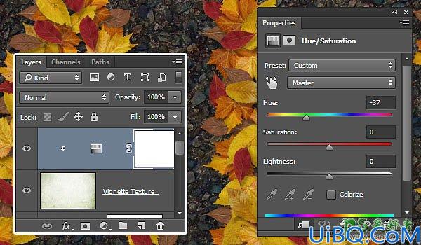 Photoshop个性贴图文字制作教程：设计一例非常有趣的秋季树叶拼贴字体