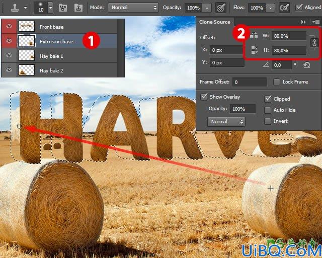 Photoshop立体字教程：设计一例个性十足的草堆立体字-草堆字体效果