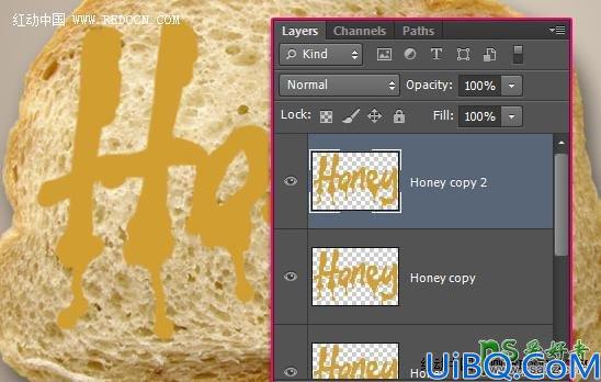 Photoshop打造光滑质感的蜂蜜字，黄色个性的蜂蜜字体制作教程