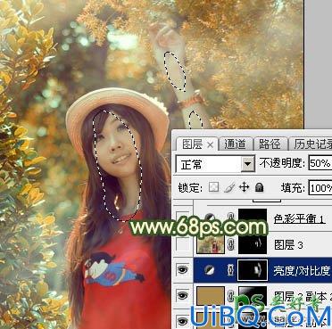 Photoshop美女图片调色教程：给可爱的少女成年图片调出梦幻的橙色调